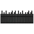 Tête de lit murale Noir 204x3x80 cm Bois massif de pin