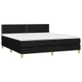 cadre de lit avec matelas Noir 160x200 cm Tissu