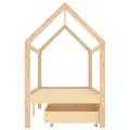 Cadre de lit d'enfant avec tiroirs Bois de pin massif 90x200 cm