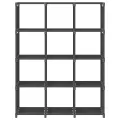 Étagère d'affichage 12 cubes Gris 103x30x141 cm Tissu