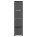 Étagère d'affichage 12 cubes Gris 103x30x141 cm Tissu