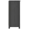 Buffets 2 pcs Gris 40x35x80 cm Bois massif de pin