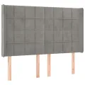cadre de lit matelas et LED Gris clair 140x200 cm