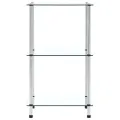 Étagère 3 niveaux Transparent 40x40x67 cm Verre trempé