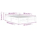 Cadre de lit Blanc Bois de pin massif 140x200 cm