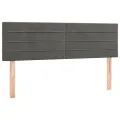 cadre de lit avec matelas LED Gris foncé 140x200 cm