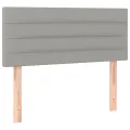 cadre de lit avec matelas Gris clair 100x200cm Tissu