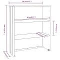Dessus de buffet HAMAR Marron miel 85x35x100 cm Bois de pin
