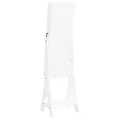 Armoire à bijoux miroir avec lumières LED sur pied blanc