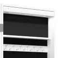Armoire à bijoux miroir avec lumières LED sur pied blanc