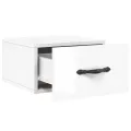 Tables de chevet murales 2 pcs blanc brillant 35x35x20 cm