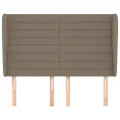 Tête de lit avec oreilles Taupe 147x23x118/128 cm Tissu