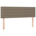 cadre de lit avec matelas LED Taupe 140x200 cm Tissu