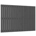 Tête de lit murale Gris 127,5x3x90 cm Bois massif de pin
