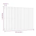 Tête de lit murale Gris 127,5x3x90 cm Bois massif de pin