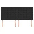 Têtes de lit 4 pcs Noir 100x5x78/88 cm Similicuir