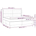 cadre de lit matelas LED Noir 200x200cm Similicuir