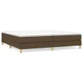 cadre de lit Marron foncé 200x200 cm Tissu