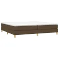 cadre de lit Marron foncé 200x200 cm Tissu