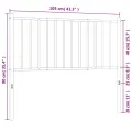 Tête de lit métal blanc 100 cm