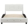 Lit avec matelas Blanc Similicuir 90 x 200 cm