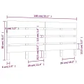 Tête de lit Blanc 140x3x80 cm Bois massif de pin
