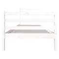 Cadre de lit Blanc Bois massif 90x190 cm Simple