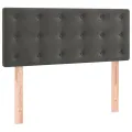 cadre de lit avec matelas et LED Gris foncé 80x200cm