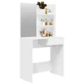 Coiffeuse avec miroir Blanc 74,5x40x141 cm