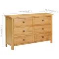 Commode 105x33,5x73 cm Bois de chêne massif