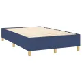cadre de lit avec matelas Bleu 120x200 cm Tissu