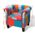 Fauteuil avec design de patchwork Tissu
