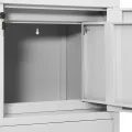 Armoire de bureau Gris clair 90x40x102 cm Acier