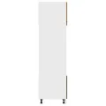 Armoire à micro-ondes Chêne fumé 60x57x207 cm Bois d'ingénierie