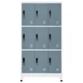 Armoire à casiers Gris clair et gris foncé 90x45x180 cm Acier