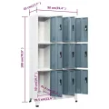 Armoire à casiers Gris clair et gris foncé 90x45x180 cm Acier