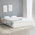 Cadre de lit blanc bois massif 120x200 cm