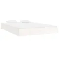 Cadre de lit blanc bois massif 120x200 cm