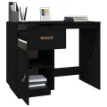 Bureau Noir 95x50x75 cm Bois massif de pin