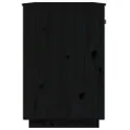 Bureau Noir 95x50x75 cm Bois massif de pin