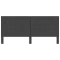 Tête de lit touffetée Gris foncé Tissu 200x200 cm