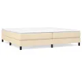 cadre de lit Crème 200x200 cm Tissu