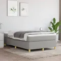 cadre de lit Gris clair 120x200 cm Tissu