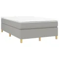 cadre de lit Gris clair 120x200 cm Tissu