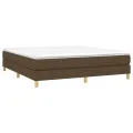 cadre de lit avec matelas Marron foncé 180x200 cm