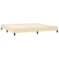 Cadre de lit Crème 200 x 200 cm Tissu