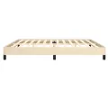 Cadre de lit Crème 200 x 200 cm Tissu