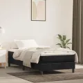 cadre de lit et matelas Noir 80x200 cm Velours