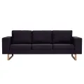 Ensemble de canapé 2 pcs Tissu Noir
