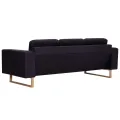 Ensemble de canapé 2 pcs Tissu Noir